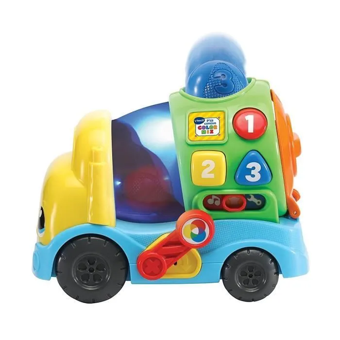 VTECH BABY - P'tit Camion Color Mix - Véhicule Interactif - Garçon - 18 mois+ - Orange - Multicolore-2