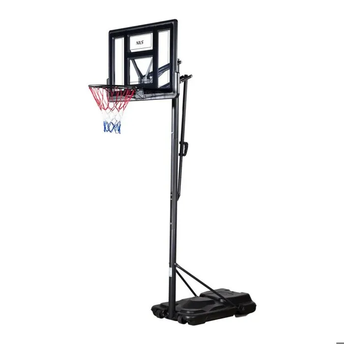 Panier de basketball - NILS - ZDK020 - Noir - Usage intensif - Réglage en hauteur 5 niveaux-0
