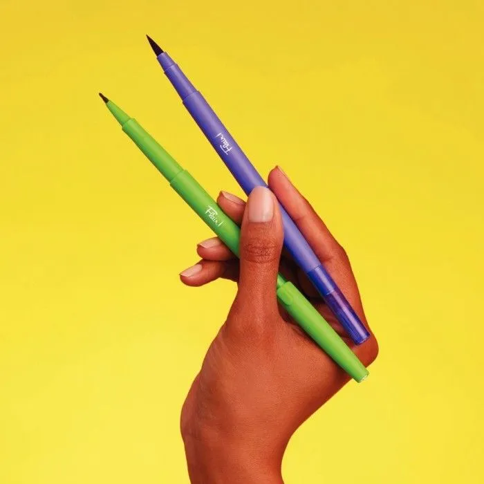Feutre double pointe - Paper Mate - Flair Dual Brush - 8 feutres - Couleurs assorties - Pour enfants-4