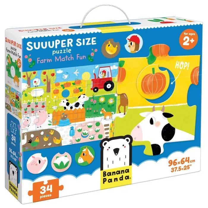 Banana Panda Puzzle Super Taille Match la Ferme Amusant 2+-0