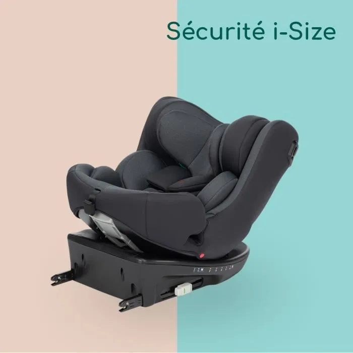 BEBECONFORT Siège auto évolutif pivotant 360° EvolveFix i-Size - Gr 0/1/2/3 - Isofix - 0 à 12 ans (36 kg) - 40-150 cm TINTED BLACK-6