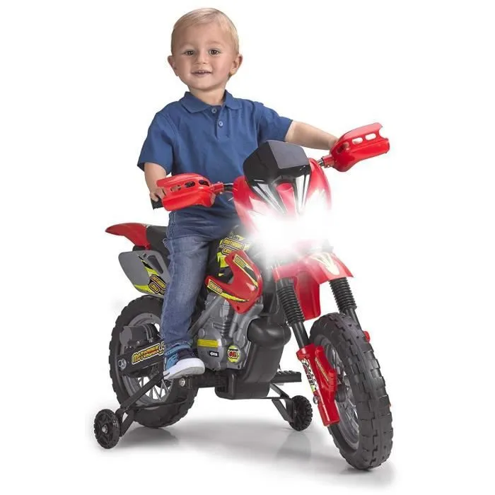 Moto Cross Enfant - FEBER - Motor Cross 400F 6V Rouge - Electrique - A partir de 3 ans-0
