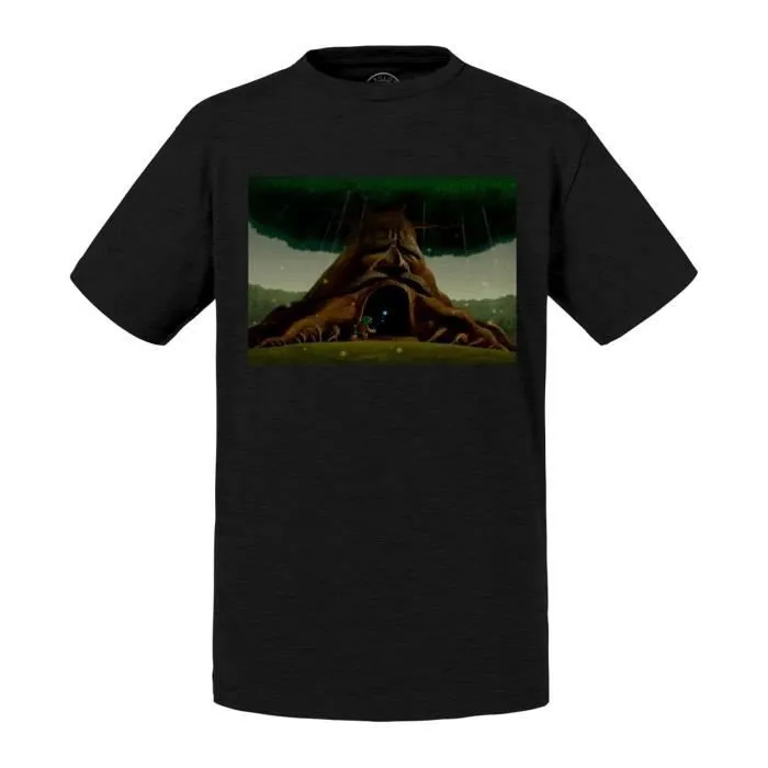 T-shirt Enfant Noir Zelda Arbre Mojo Jeux Video-0