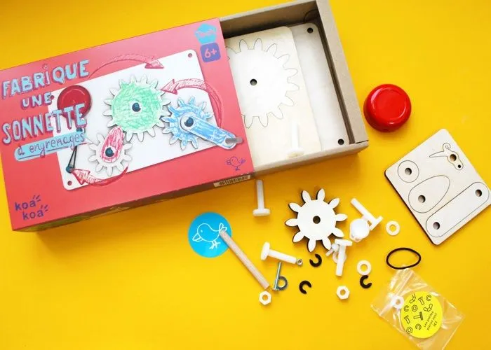 Jeu éducatif - KOAKOA - Sonnette à engrenages - Démontable - Mixte - À partir de 6 ans-5