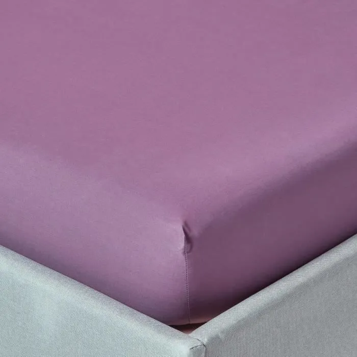 Drap-housse - 100% Coton Égyptien - Raisin - 180 x 200 cm - 200 Fils - Hypoallergénique-0