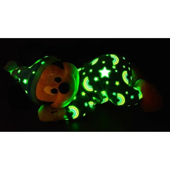 Disney Peluche Mickey 'Brille dans la nuit' Bleu (L30cm x L18cm x H26cm)-1