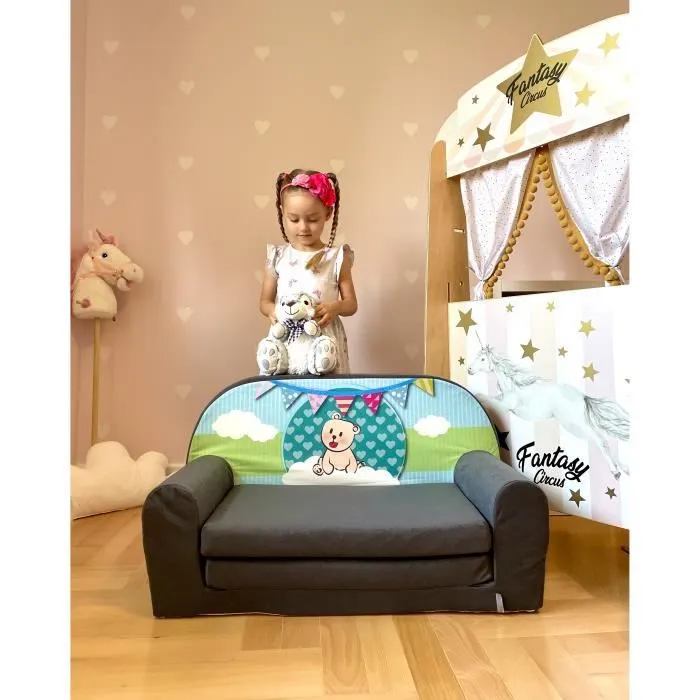 Mini canapé fille nounours-0