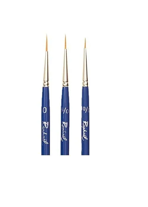 Jeu de peinture Raphael espace beaux arts - 81385030 - Pinceau Raphael Serie 8224 Traceurs Bleu , 0, 6/0, 10/0-0