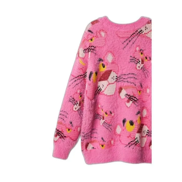 Pull fille Desigual Pink panther - rose - S-3