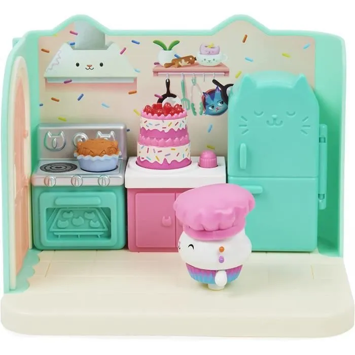 Gabby et la Maison Magique - Playset Deluxe La Cuisine de Petit Chou - 1 figurine + accessoires-1