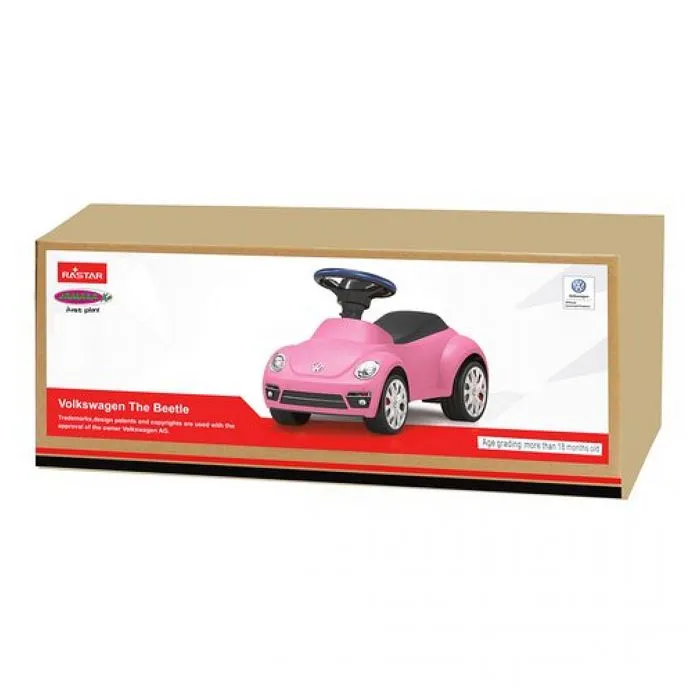 Voiture à pousser VW Beetle rose vif pour enfants - JAMARA - Anti-bascule - Klaxon au volant - Pneu silencieux-4
