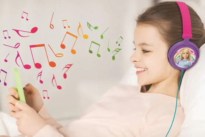 Casque audio filaire pour enfants Barbie - LEXIBOOK - Limitation de volume d'écoute - Rose-2