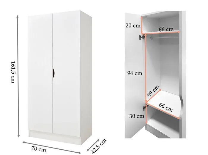 Armoire à Deux Portes - PAW Patrol : La Pat' Patrouille - 1 Stella -Dim: 161,5 (H) cm Meubles pour Enfants-2