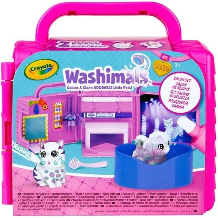 CRAYOLA Washimals -Kit Mes Animaux à Colorier - Salon de Beauté-0