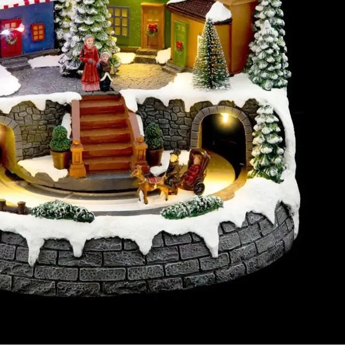 Village de Noël père noel avion animé 23 LED + transfo Feeric lights & christmas-1