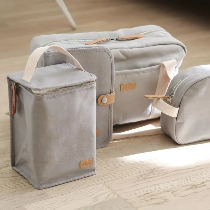 BEABA, Pochette repas bébé, isotherme, gris perle-2