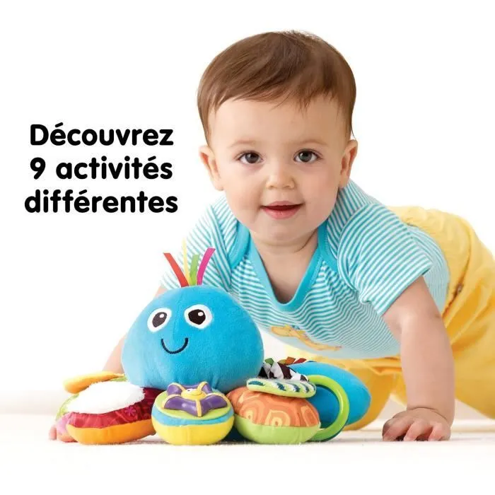 Pieuvre Multi-Activités - TOMY - Anneaux, Miroir, Anneau de dentition, Bruits rigolos et Pouët-pouët-5