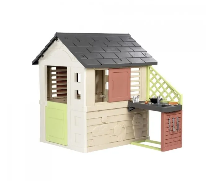 SMOBY Maison Nature + Cuisine Smoby Life matière recyclée-3
