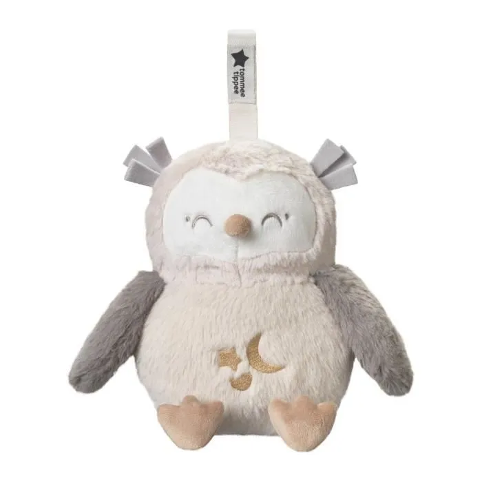 TOMMEE TIPPEE, Peluche veilleuse de luxe avec CrySensor, 6 sons apaisants, USB, lavable en machine, Ollie la Chouette-0