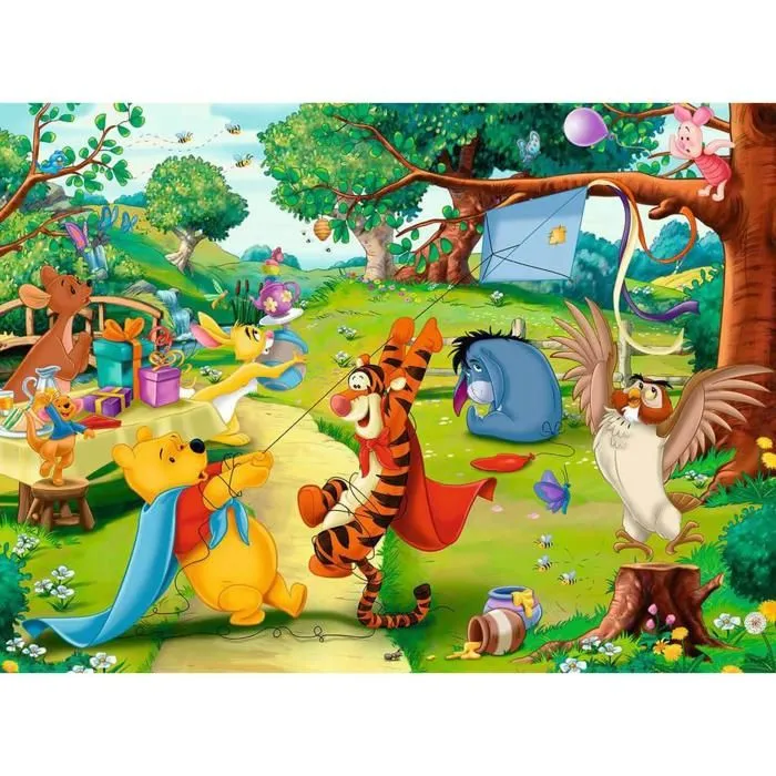 Puzzle 100 pièces XXL :  Disney Winnie l'Ourson : Le sauvetage-0