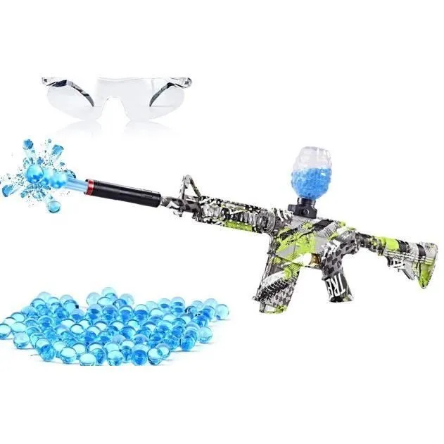 pistolet à eau électrique PIMPIMSKY avec 10000 balles de Gel, jouet électrique, arme, jeux de plein air pour garçons G960 vert-0