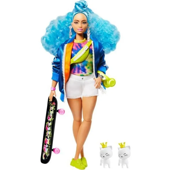 Barbie - Barbie Extra Cheveux Bleus - Poupée - 3 ans et +-0