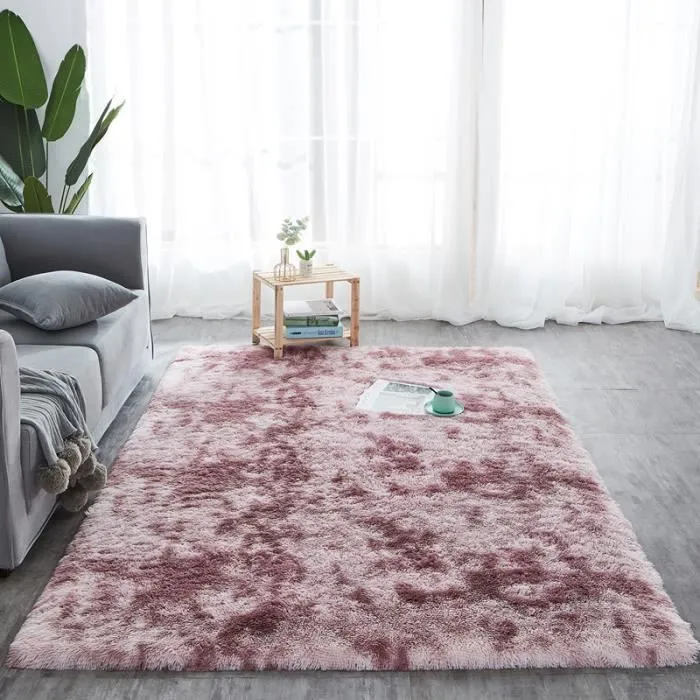 Tapis de salon - tapid - 160x230 cm - Rose foncé - Poils longs - Style moderne-0