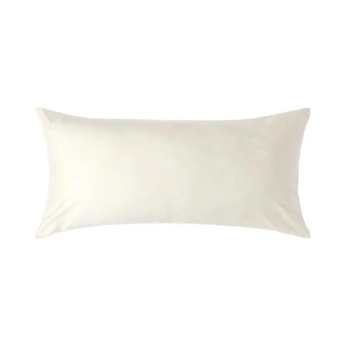 Taie d'oreiller 40x80 cm 100% satin de coton égyptien 1000 fils coloris Crème-0