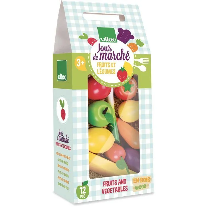 Vilac - Set de Fruits et Légumes Jour de Marché-1