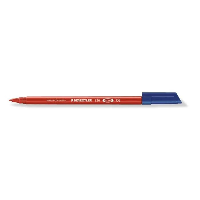 Feutre de coloriage - STAEDTLER - Noris Club 326 - Rouge - Pointe bloquée - Lavable-0