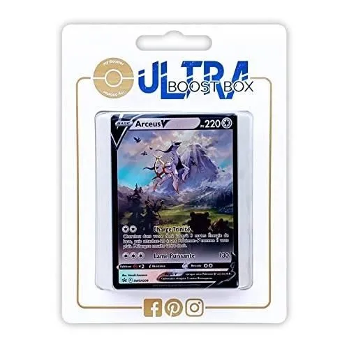 Cartes Pokemon - MY-BOOSTER - ARCEUS V SWSH204 FULL ART ALTERNATIVE - ULTRABOOST X EPEE ET BOUCLIER-0