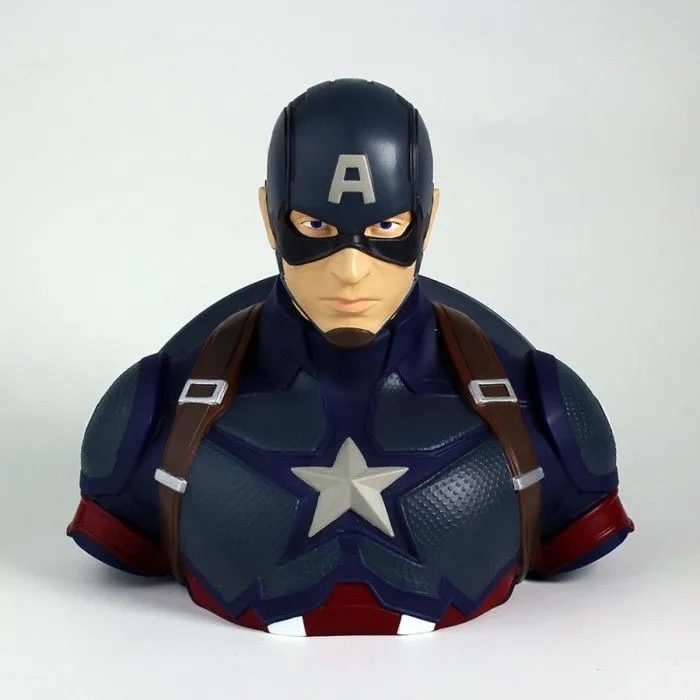 Figurine - MARVEL - Captain America - Tirelire buste 20cm - Multicolore - PVC - Adulte-2