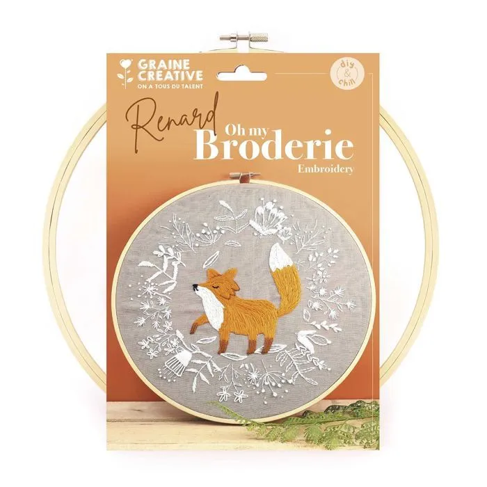 Kit broderie décorative renard-3