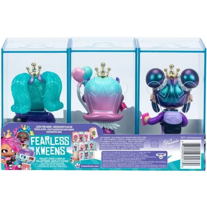 Pack de poupées - XOX KWEENIE - Série Fearless - 13 cm - 3 poupées incluses - Finitions uniques-6