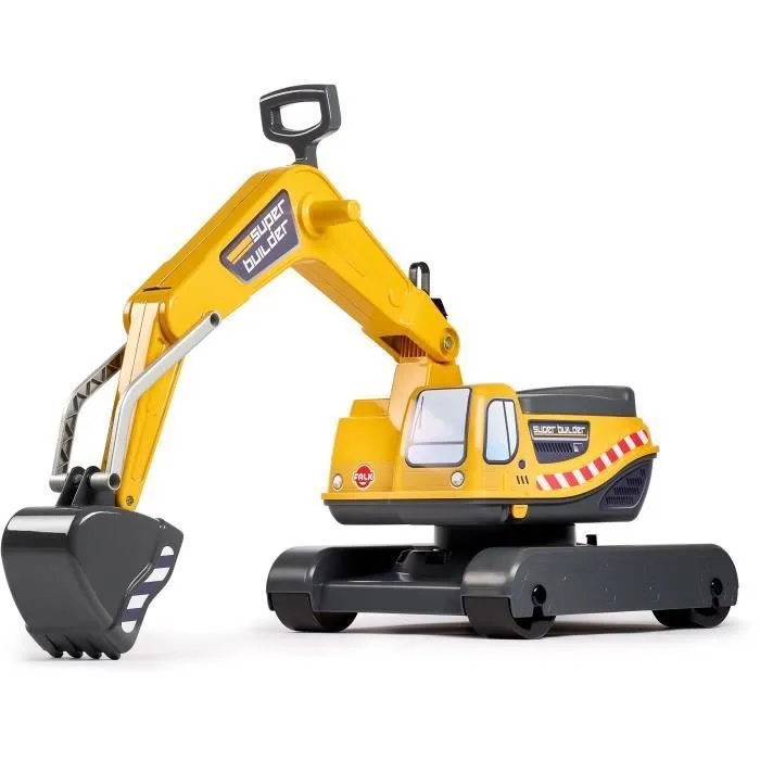 Pelleteuse - FALK - Super Builder - Dès 3 ans - 100% Fabriqué en France - Cabine rotative à 360°-0