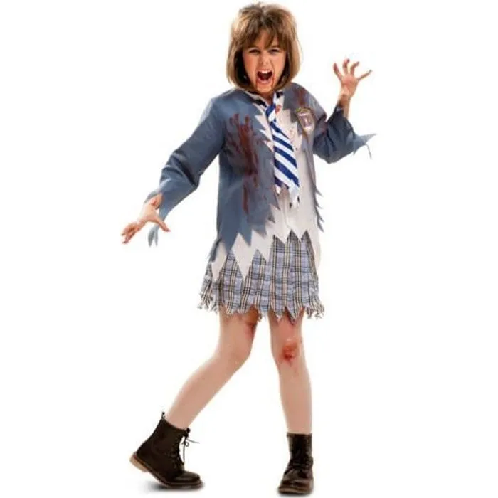 Déguisement Étudiante Zombie - Halloween - Fille - Multicolore - Extérieur-0