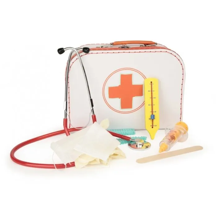 Jouet valise de docteur avec accessoires - EGMONT TOYS - Mixte - Gris - 25x18x8cm-0