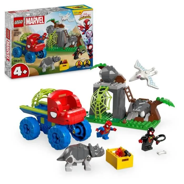 LEGO Marvel 11199 Sauvetage de l’équipe Spidey en dino-véhicule - Spidey et ses amis extraordinaires-0