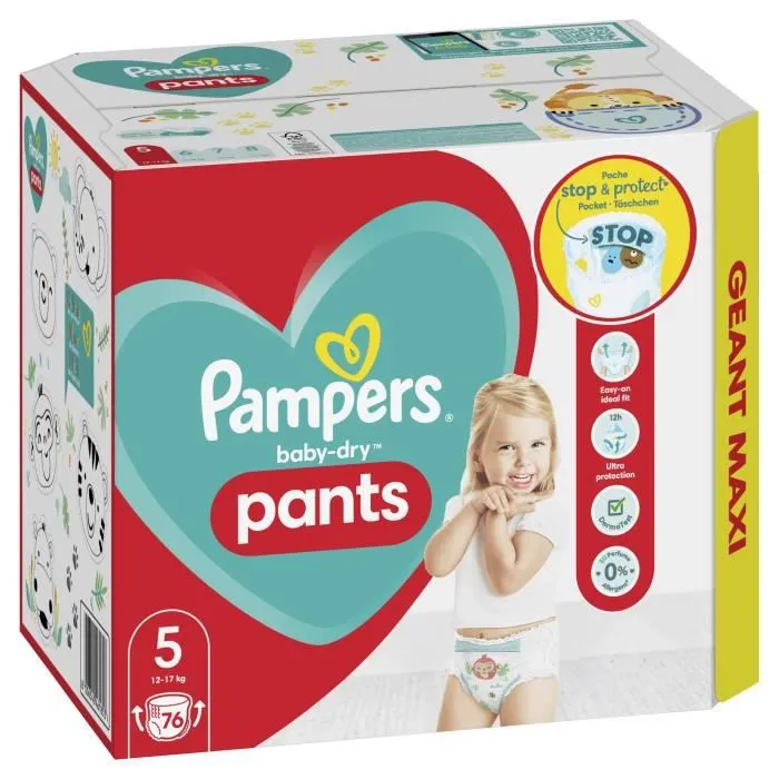 PAMPERS Baby-Dry Pants Taille 5 - 76 Couches-culottes-4
