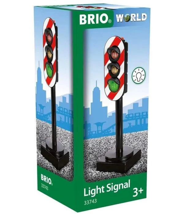 Brio World Feux Tricolores Lumineux - Accessoire pour circuit de train en bois et voiture - Ravensburger - Mixte dès 3 ans - 33743-1