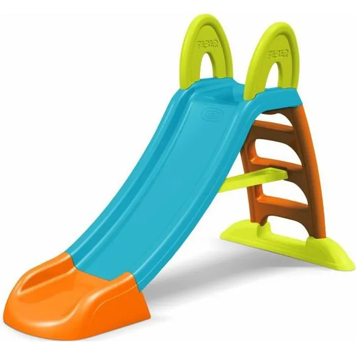 Toboggan Slide Plus à eau - Plastique anti-UV - FEBER - Marches antidérapantes-0