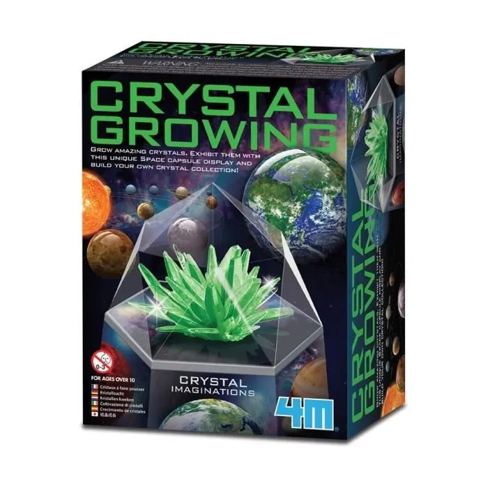 Kit de culture en cristal - 4M - 403931 - Vert - Pour enfants à partir de 3 ans - Sciences et jeux-0