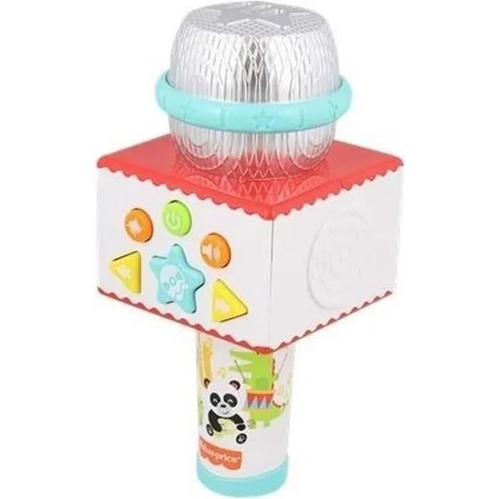 Microphone musical Fisher Price Karaoke Micro - Enfant - Lumières et mélodies intégrées-0