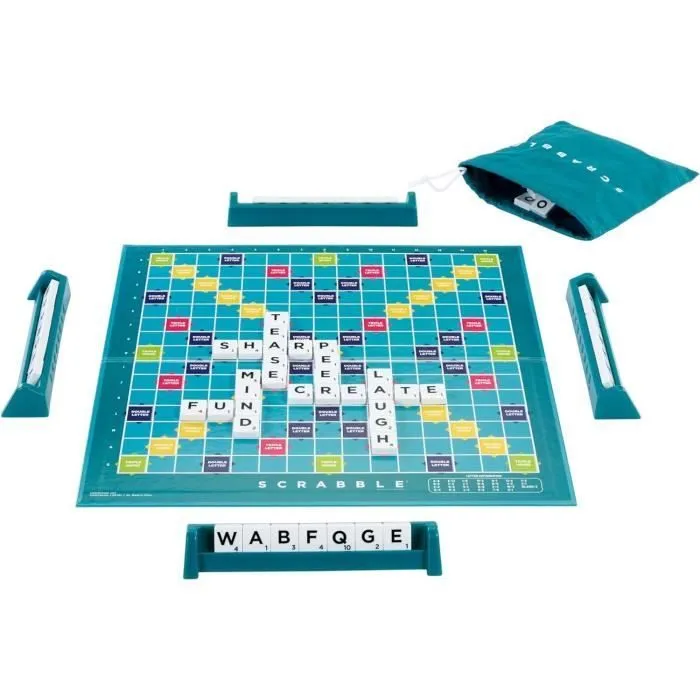 Mattel Games - Scrabble®-Jeu de société familial classique avec 2 modes de jeu HWD44-1