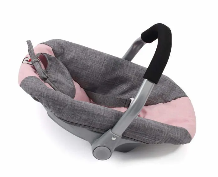Landau - poussette Bayer chic - 708-81 - 2000 - Siege Auto pour poupees - Gris fonce - Rose-1