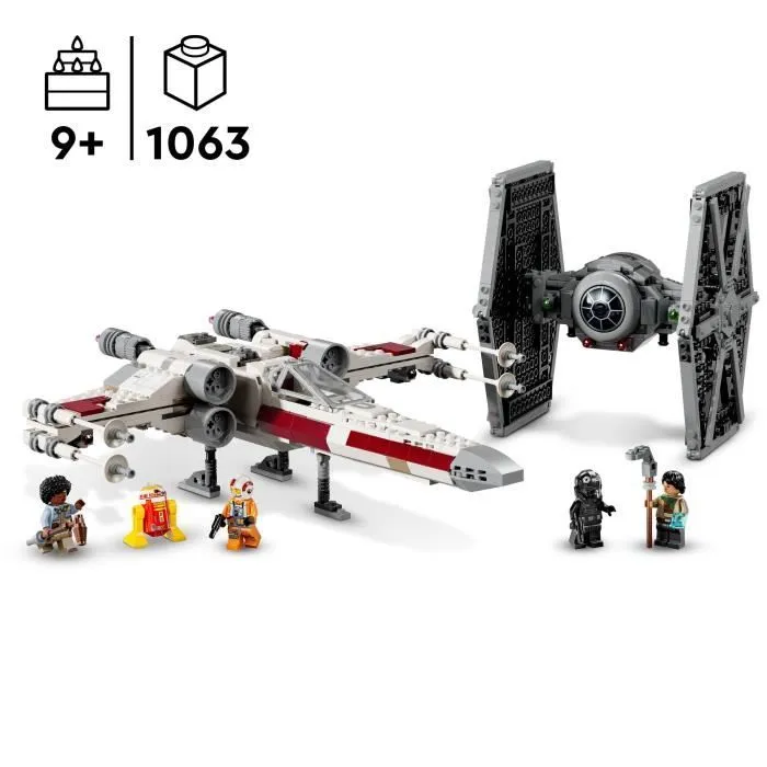 LEGO® Star Wars 75393 TIE Fighter et X-Wing à Combiner - Maquette à Construire-1