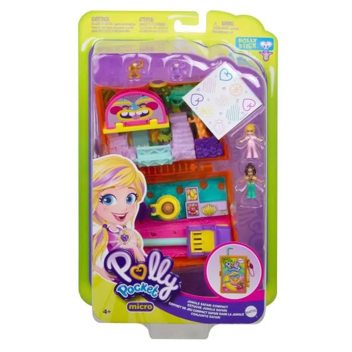 Coffret Univers Le Jus de Fruits Safari - POLLY POCKET - 5 surprises, 2 micro-figurines et autocollants-4