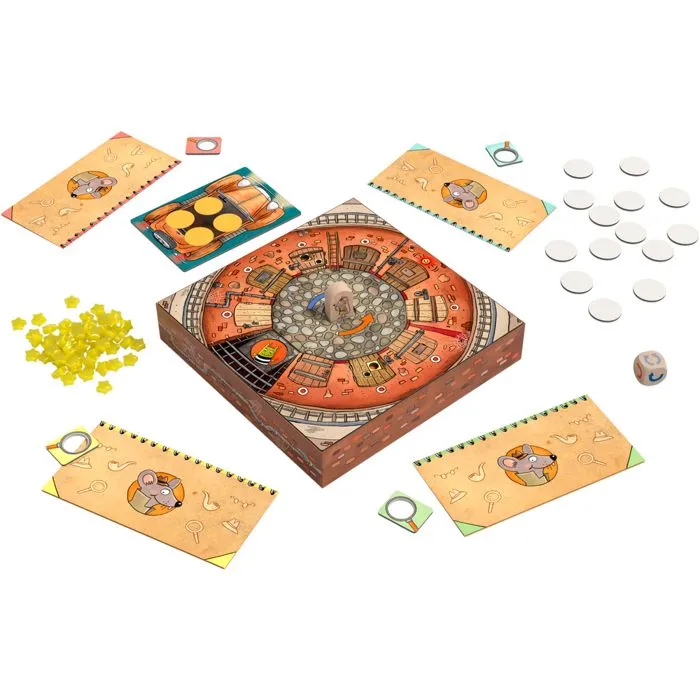 HABA - Commissaire Souris - Jeu de mémoire - Jeu de détectives - En solo ou en équipe - 5 ans et plus, 306114-0