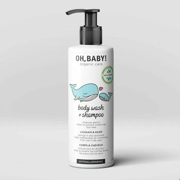 Oh, Baby! Gel Douche & Shampoing Bio Bébé 2 en 1 – 250 ml – Soin Ultra-Doux Sans Savon – Peau et Cheveux Sensibles-2
