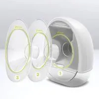 LIONELO Fidi Free - Tire-lait électrique - Portable - Mains libre - 3 diamètres d'entonnoir - Réservoir à lait 150 ml-3